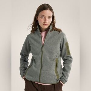 ARC’TERYX Women’s Covert Cardigan Fleece Full Zip Jacket Coat Green, Retail $220